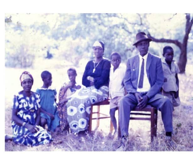 Senior Chief Kasempa, Samushi Mabende, seated with his family